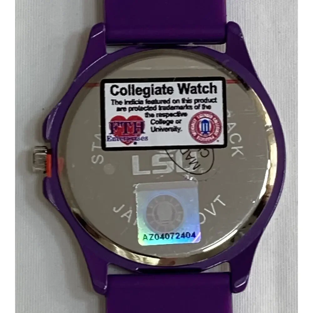 LSU Tigers Ladies Crystals Watch, Gift for Her Mom Anniversary, NCAA
